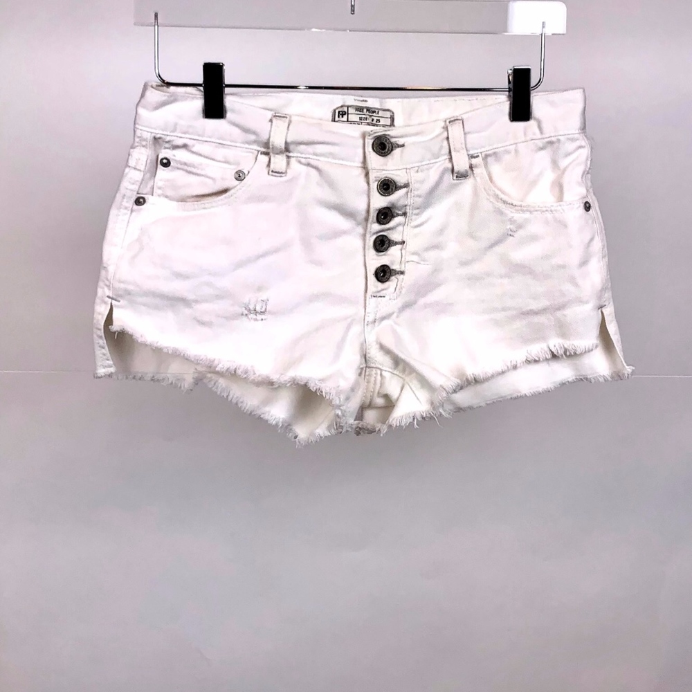 Free People Button Fly Fray Hem Size 25